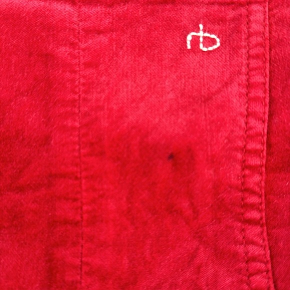 Rag & Bone red velvet pants size 31 - Picture 4 of 6
